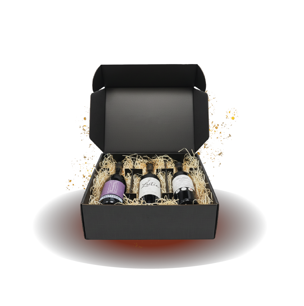 coffret cadeaux de trois bouteilles